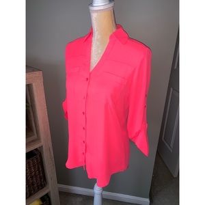 Express hot pink portofino top